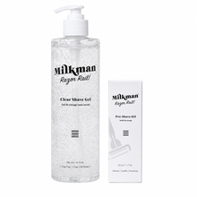 Load image into Gallery viewer, Milkman Clear Shave Gel Soap Free 500ml Shaving Pack 