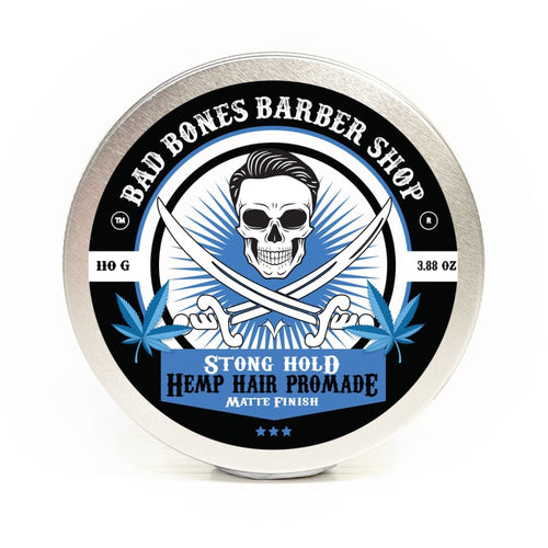 Bad Bones Barber Shop Strong Hold Hemp Hair Pomade 110G