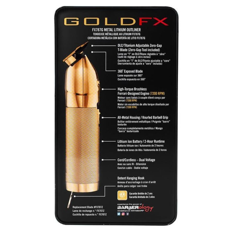 BaByliss PRO Skeleton Gold FX Outliner Lithium Hair Trimmer
