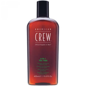 American Crew 3-In-1 Tea Tree Shampoo Conditioner Body Wash 450Ml